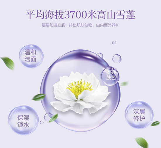 黃慶仁棧雪蓮花亮透潔面泡沫